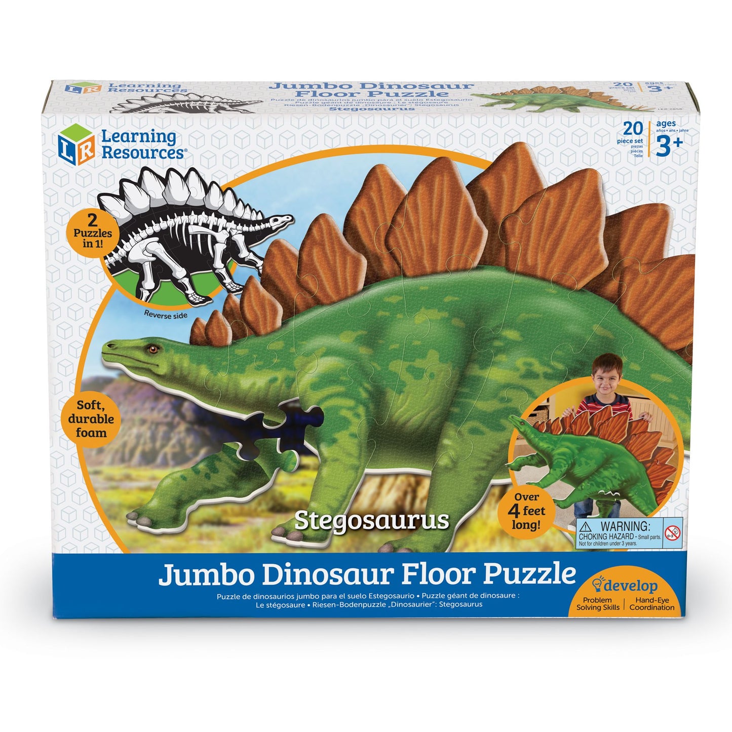 Learning Resources Jumbo Dinosaur Floor Puzzle, Stegosaurus