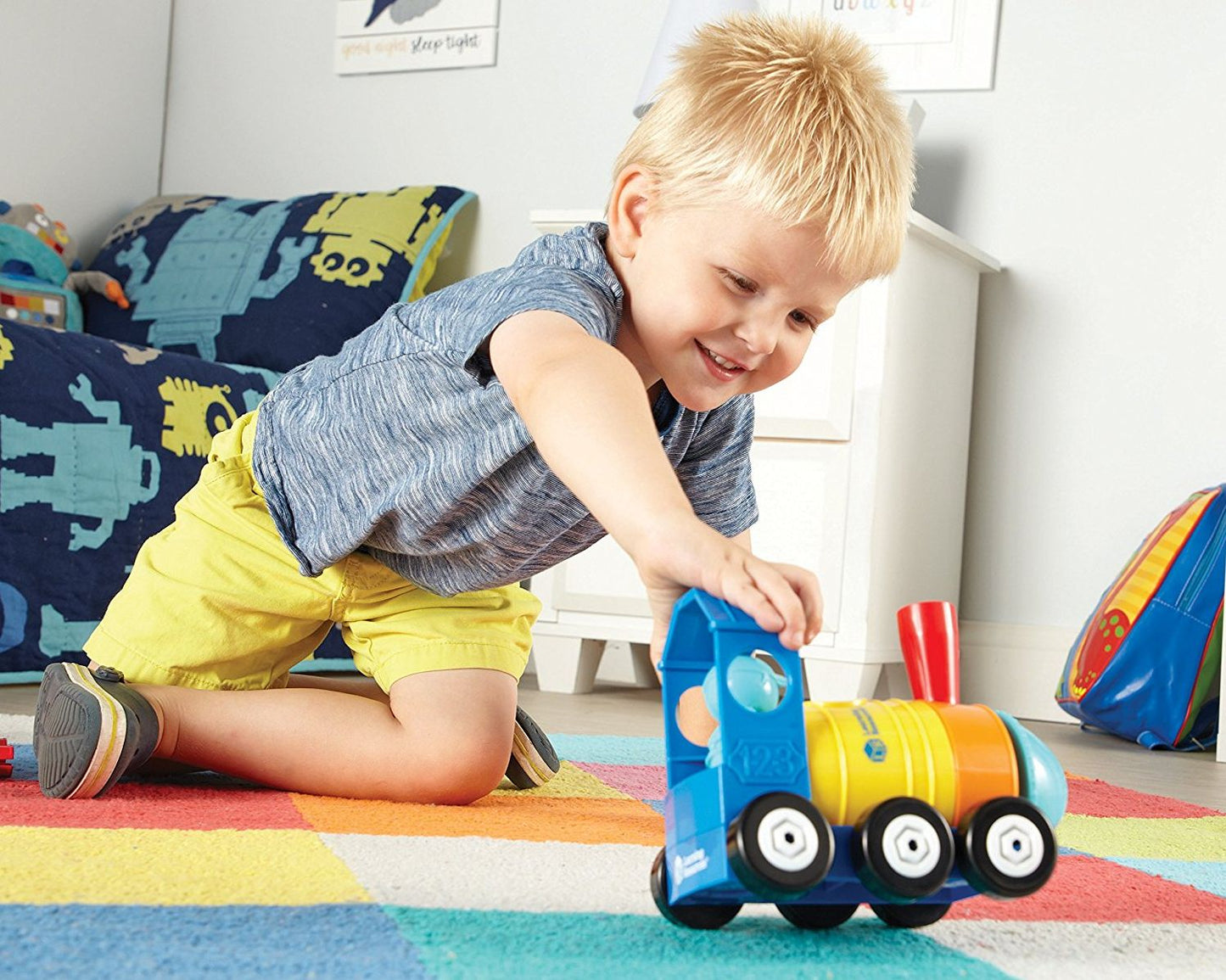 Learning Resources 1-2-3 Build It! Rocket-Train-Helicopter