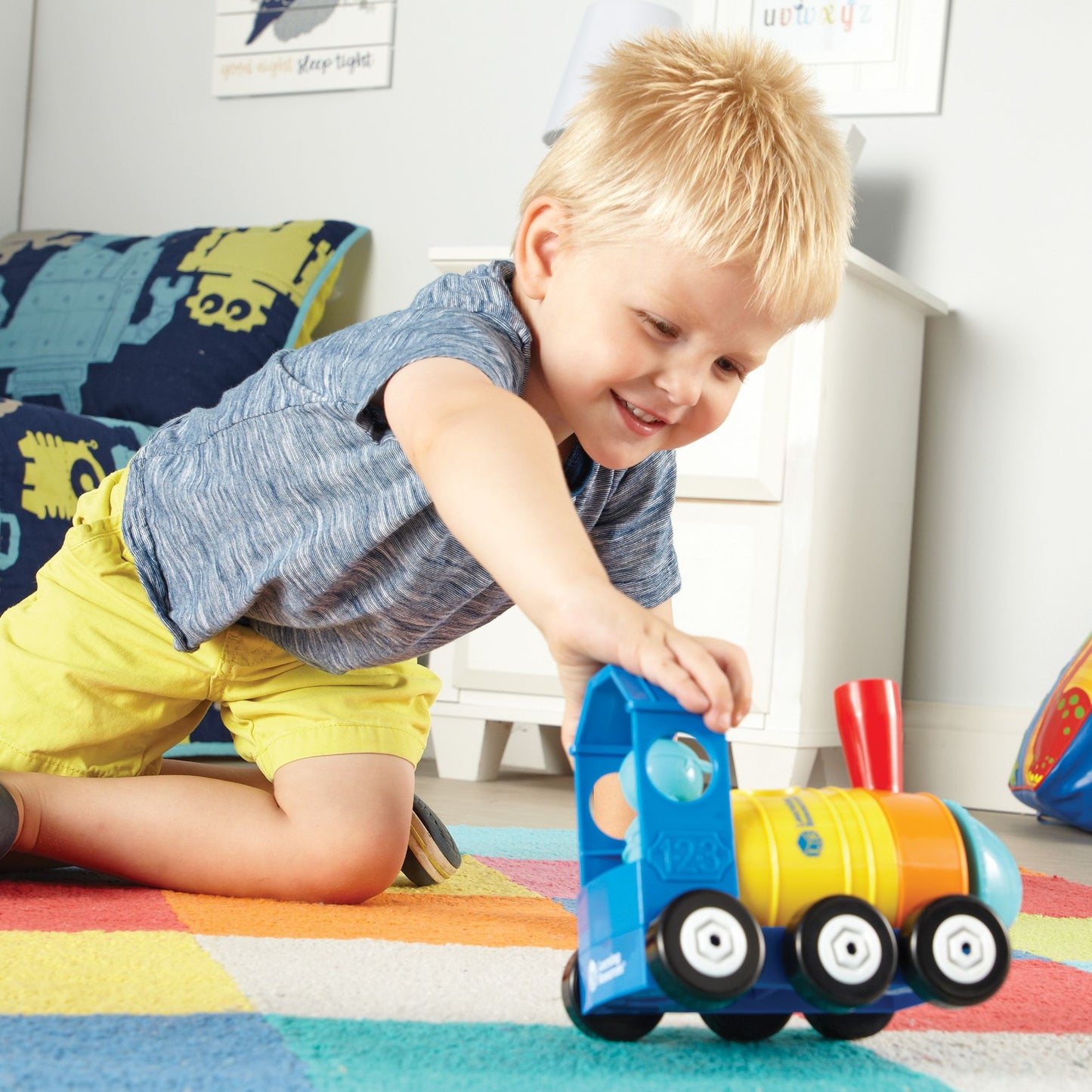 Learning Resources 1-2-3 Build It! Rocket-Train-Helicopter