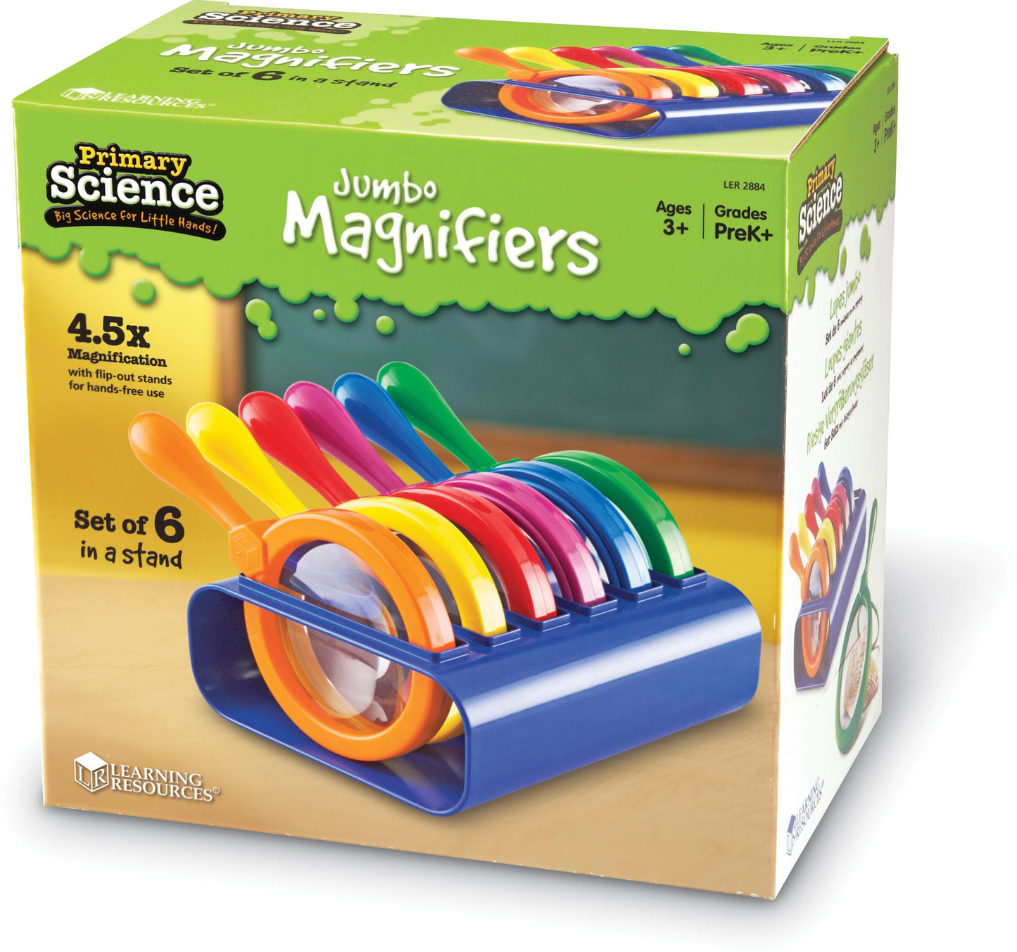 Learning Resources Primary Science Jumbo Magnifiers With Stand