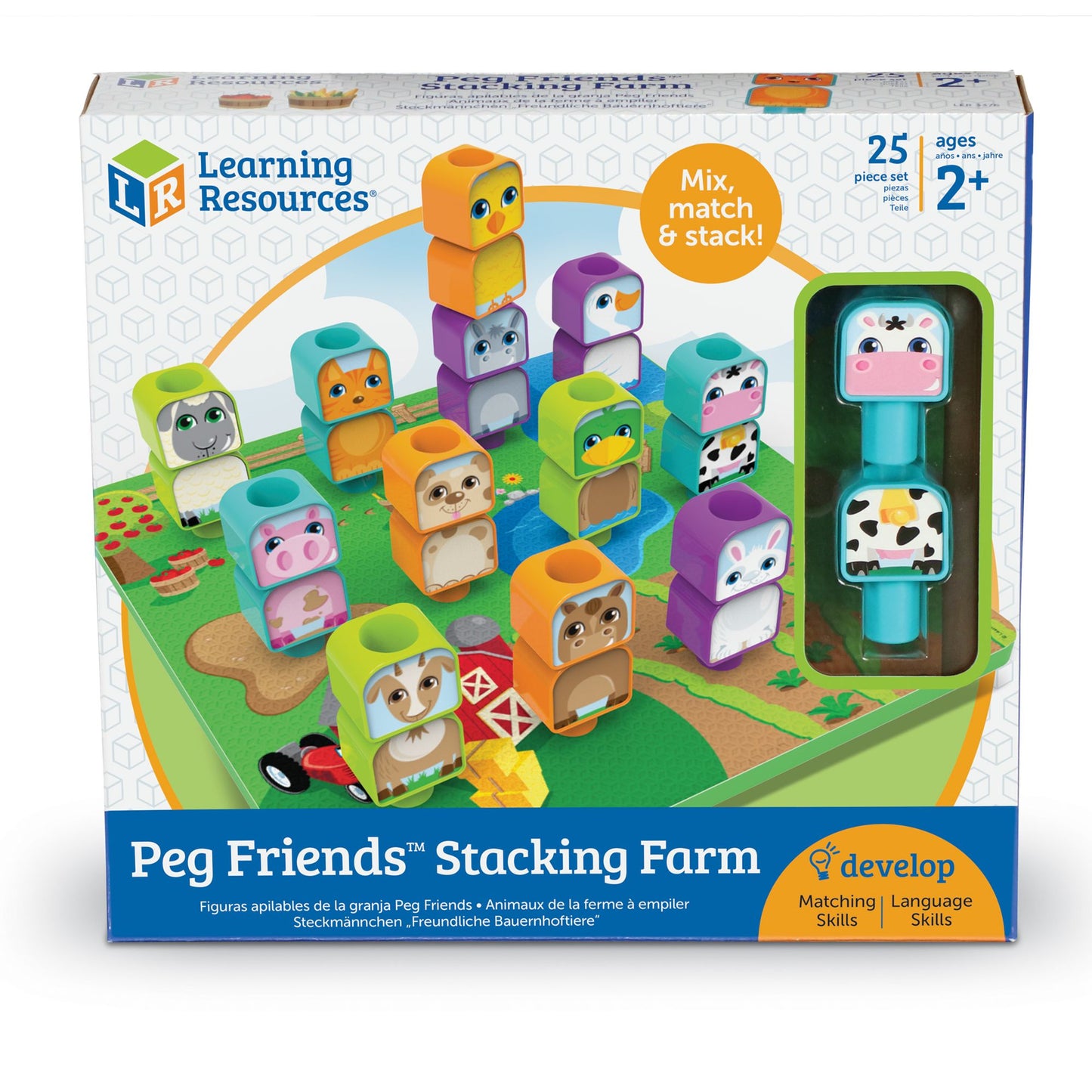 Learning Resources Peg Friends Stacking Farm