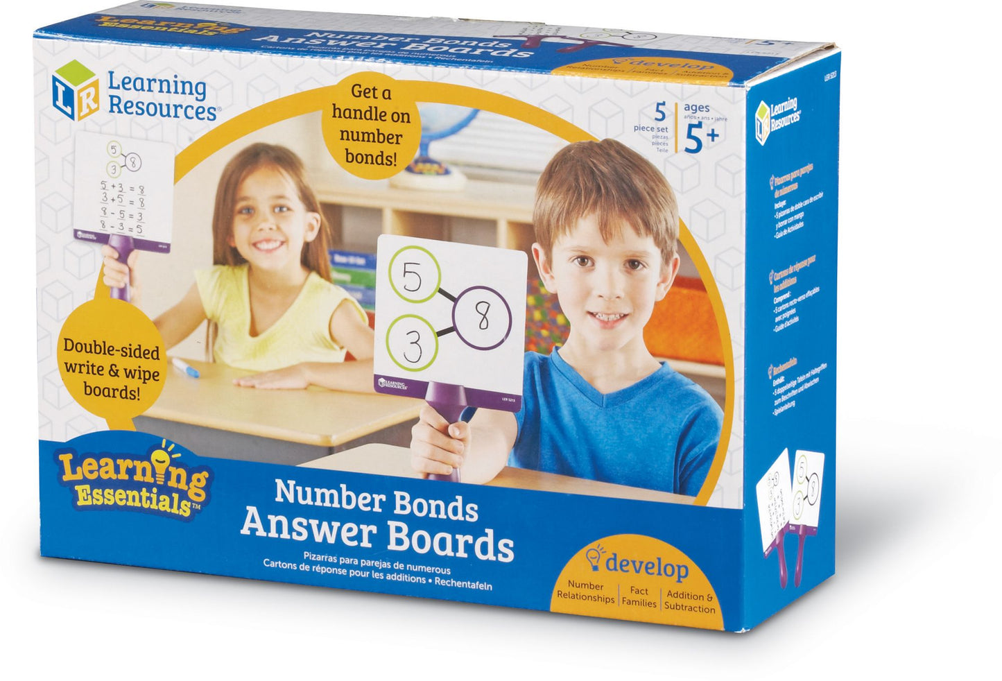 Learning Essentials Number Bonds Answer Boards, Set of 5