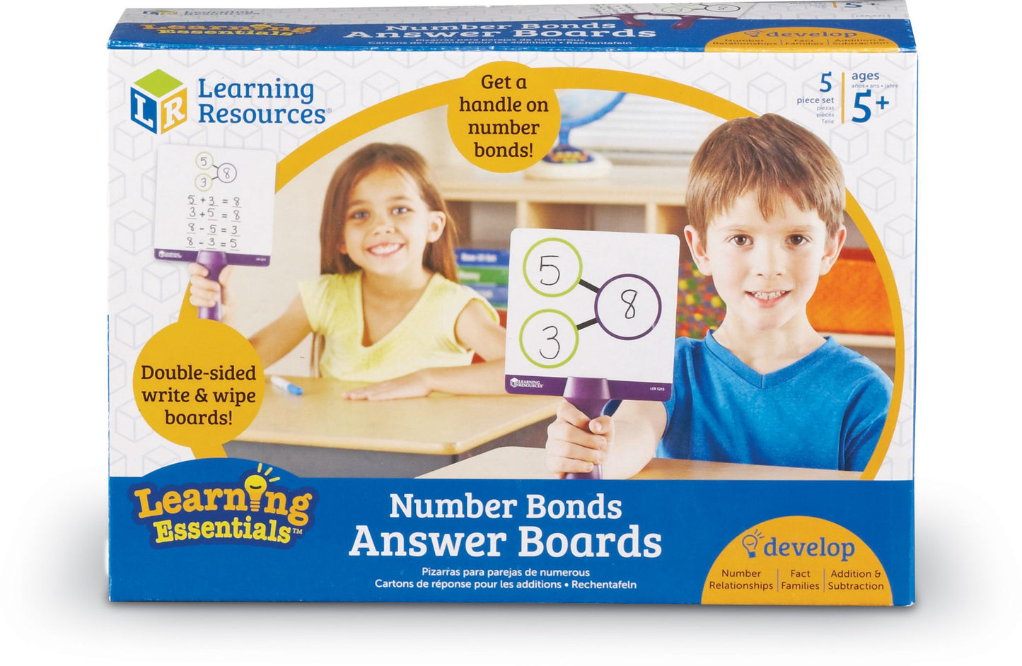 Learning Essentials Number Bonds Answer Boards, Set of 5