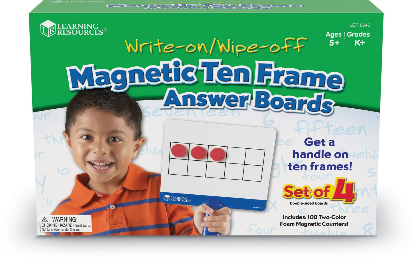 Learning Resources LER6645 Magnetic Ten Frame Answer Boards