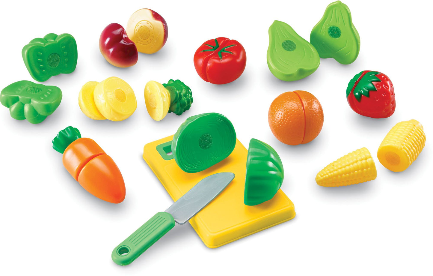 Learning Resources LER7287 Pretend & Play Sliceable Fruits &- Veggies