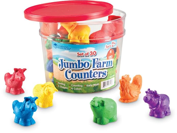 Learning Resources LER7408 Jumbo Farm Counters