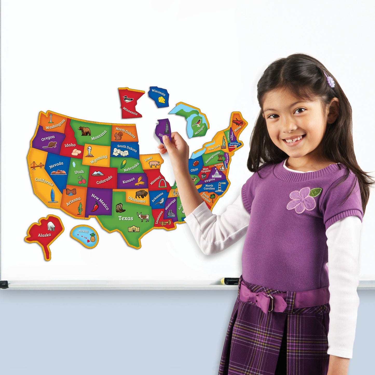 Learning Resources Magnetic U.S. Map Puzzle