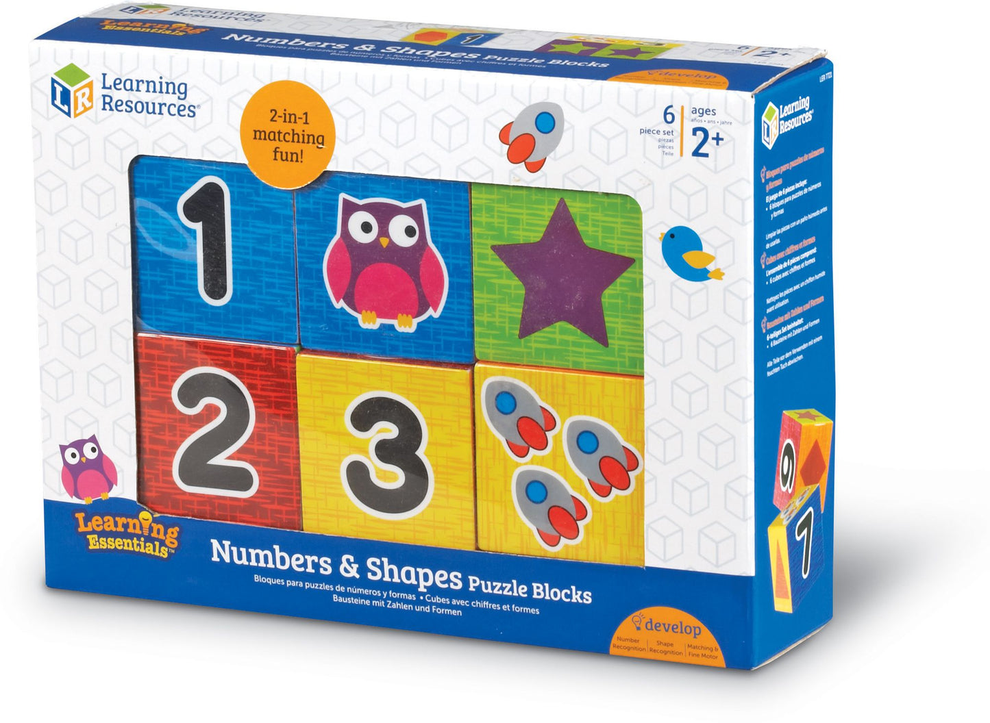 Learning Essentials Numbers & Shapes Puzzle Blocks