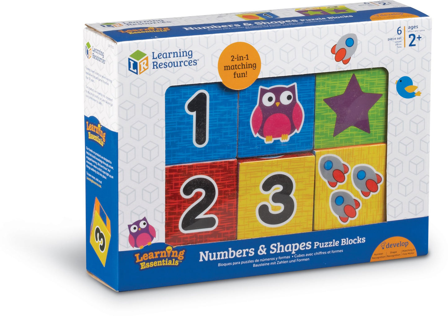 Learning Essentials Numbers & Shapes Puzzle Blocks
