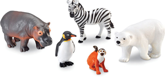 Learning Resources LER0788 Jumbo Zoo Animals 5-Set