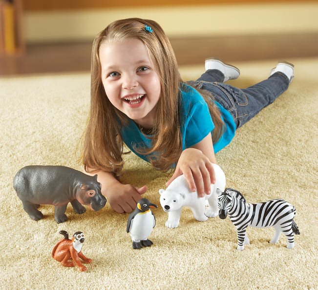 Learning Resources LER0788 Jumbo Zoo Animals 5-Set