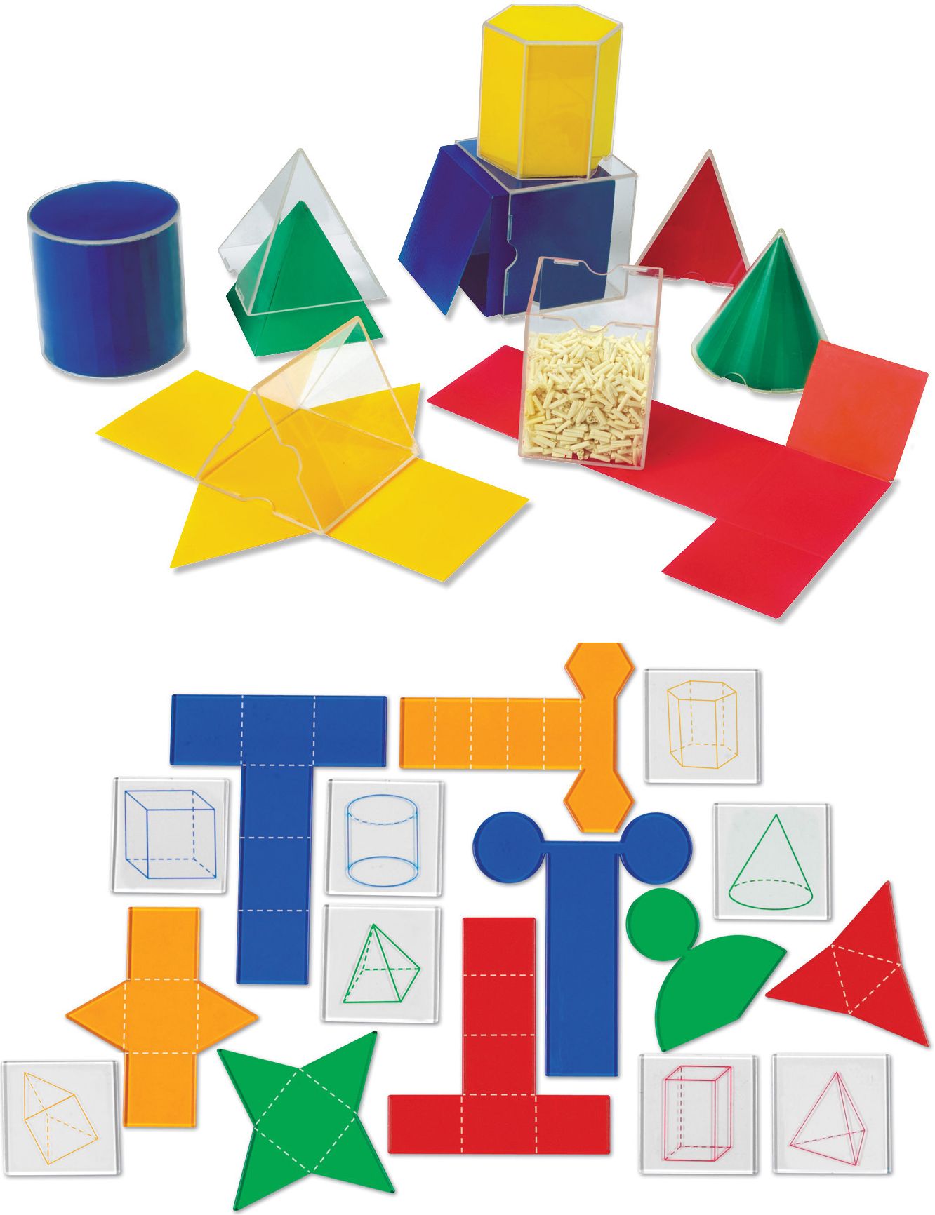 LEARNING RESOURCES LER0912 FOLDING GEOMETRIC SHAPES COMBO SET-SET OF 32