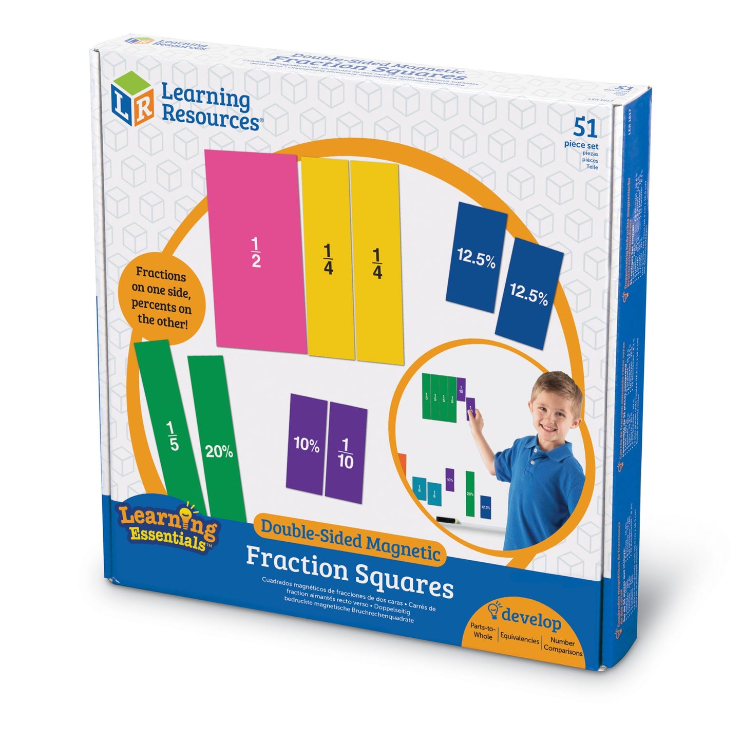 Learning Resources Double-Sided Magnetic Fraction Squares