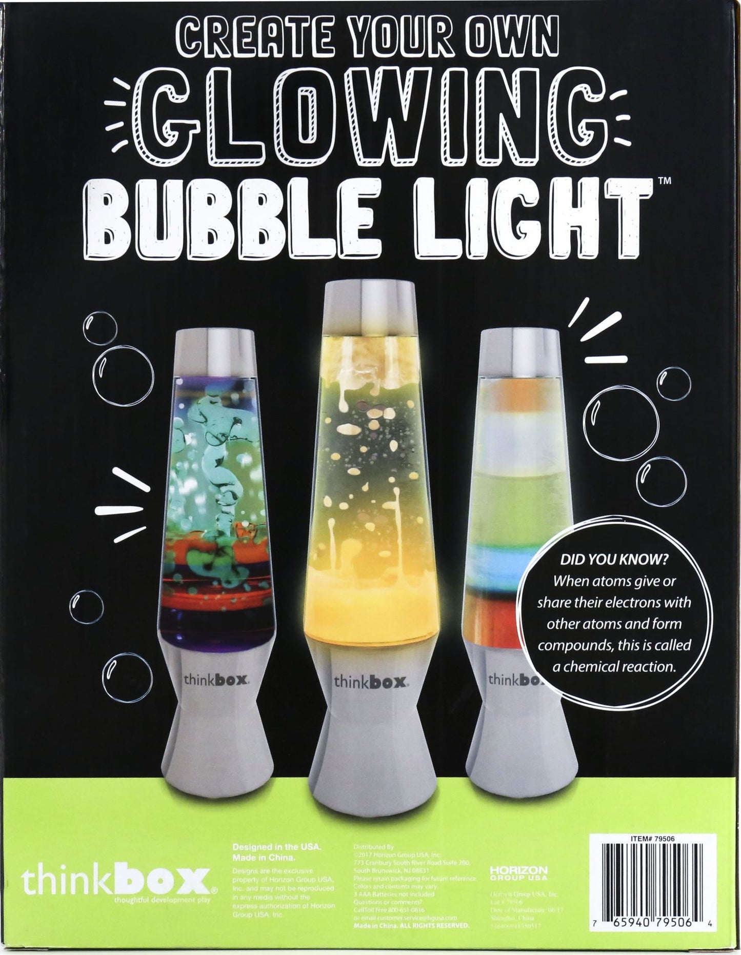 Think Box Glowing Bubble Light