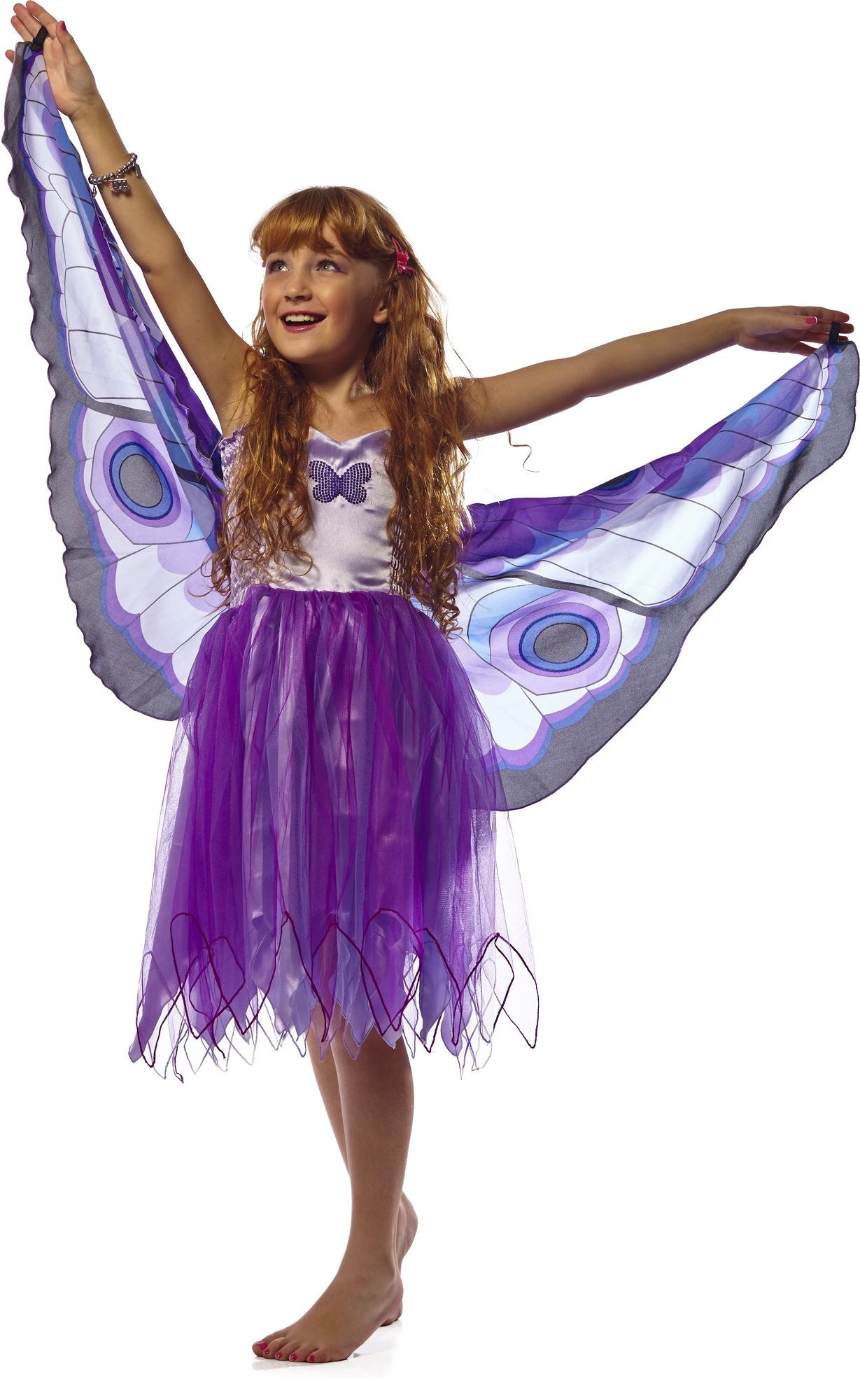 DRESS W/PURPLE BTRFLY WING SM