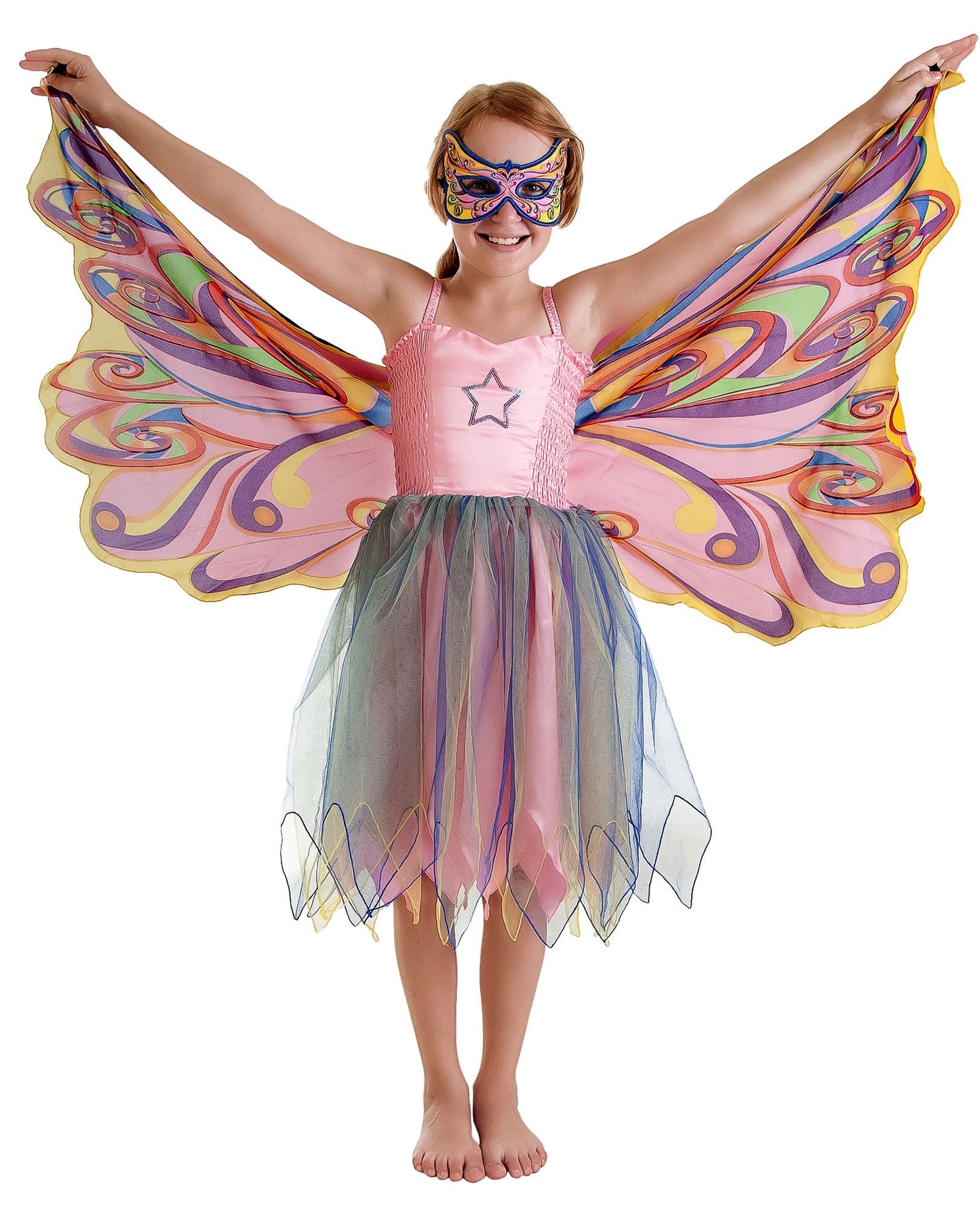 DRESS W/RAINBOW FAIRY WING SM