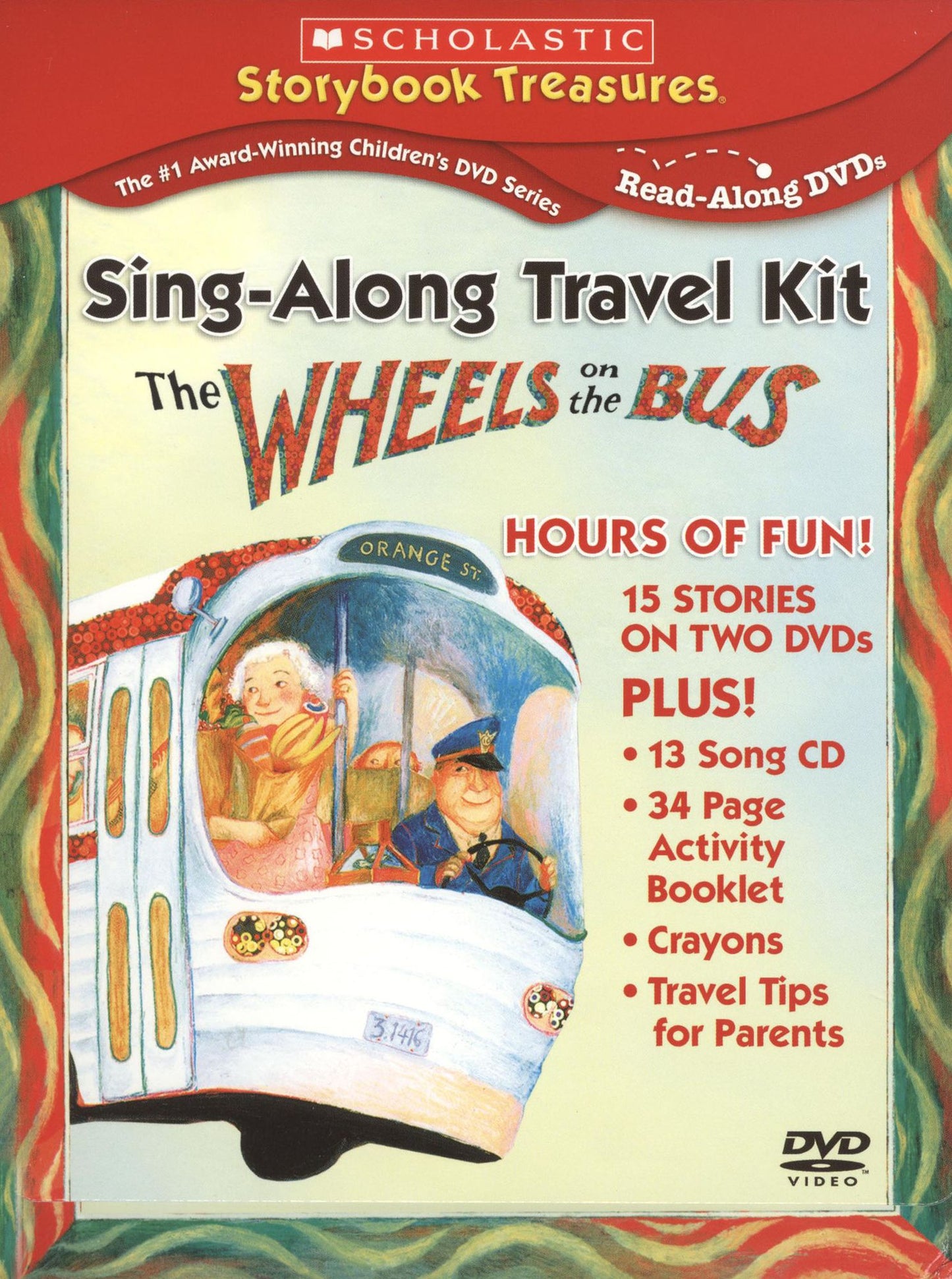 The Wheels on the Bus: Sing-Along Travel Kit [3 Discs] [2 DVDs/CD] [With Book & Crayons]