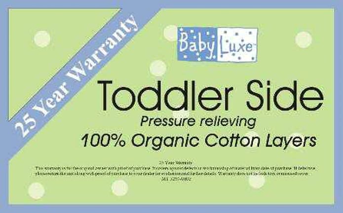 L.A. Baby Babyluxe Organic Cotton 2 in1 Crib Mattress