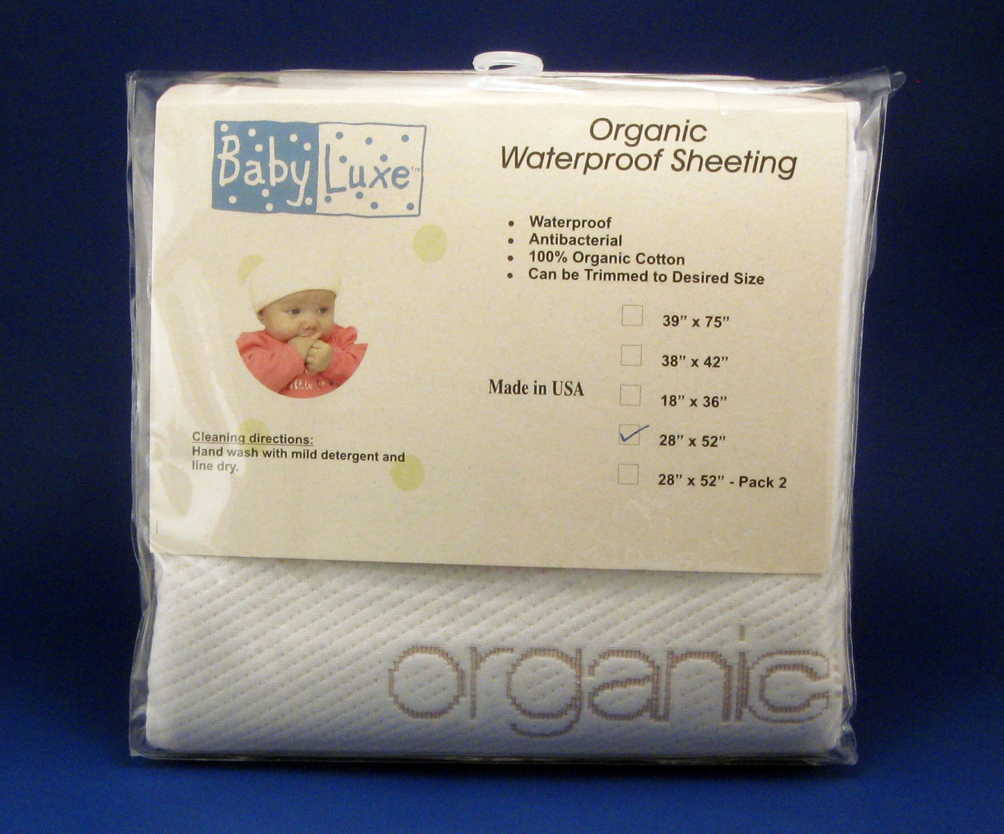 L.A. Baby Babyluxe Organic Waterproof Sheeting 28x52