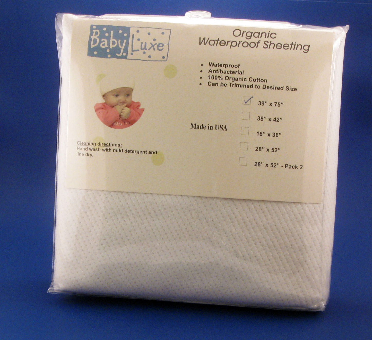 L.A. Baby Babyluxe Organic Waterproof Sheeting 39x75