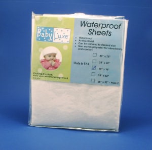 L.A. Baby Waterproof Cradle Sheet, 18"x36"