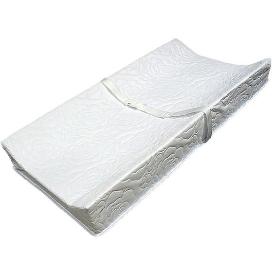 L.A. Baby Babyluxe Contour Changing Pad -  Quilted White Vinyl 16" x 32" x 4.5"