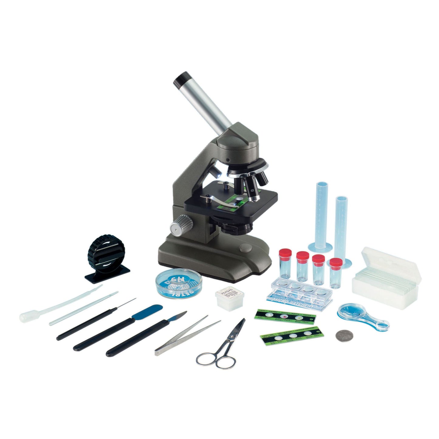 Edu Toys 640x Die-Cast Optical Microscope with Dual Lights