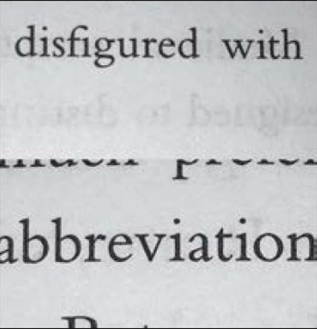 Disfigured With Abbreviations