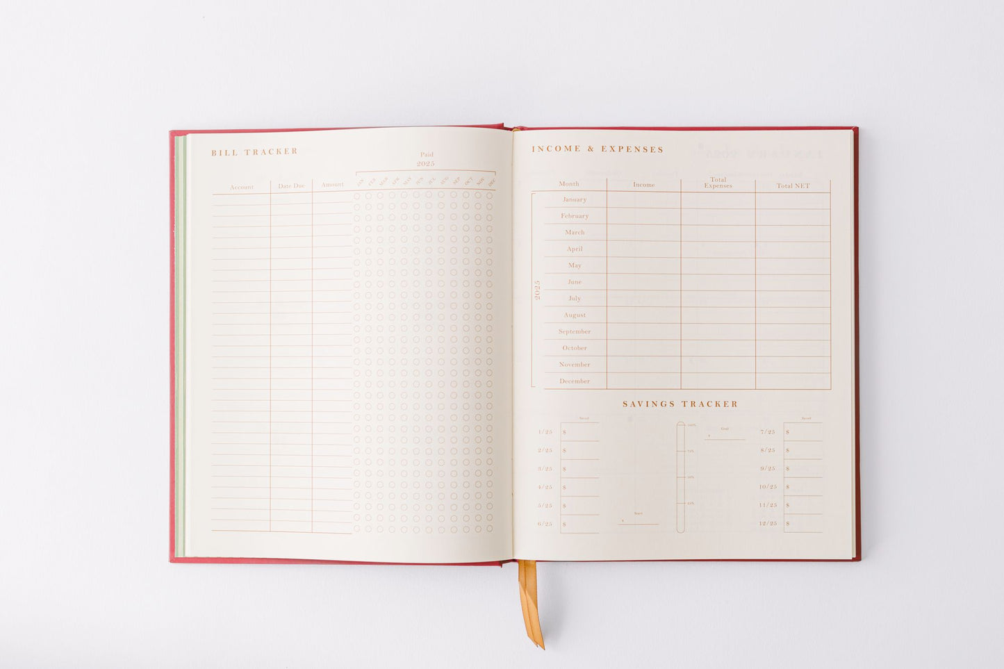 2025 Starry Butterflies 12-Month Weekly Large Bound Planner