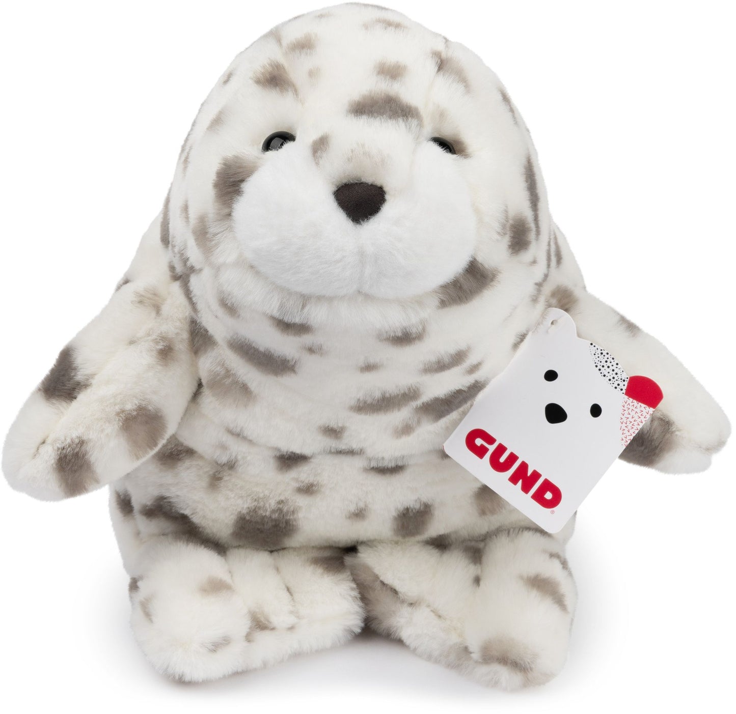 GUND Nuri Leopard Seal Plush, Premium Stuffed Animal for Ages 1 and Up, White/Gray, 10¿