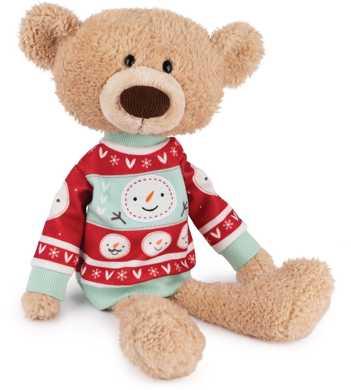 GUND Toothpick with Holiday Sweater Classic Teddy Bear Stuffed Animal for Ages 1 and Up Beige/Red/White, 15"
