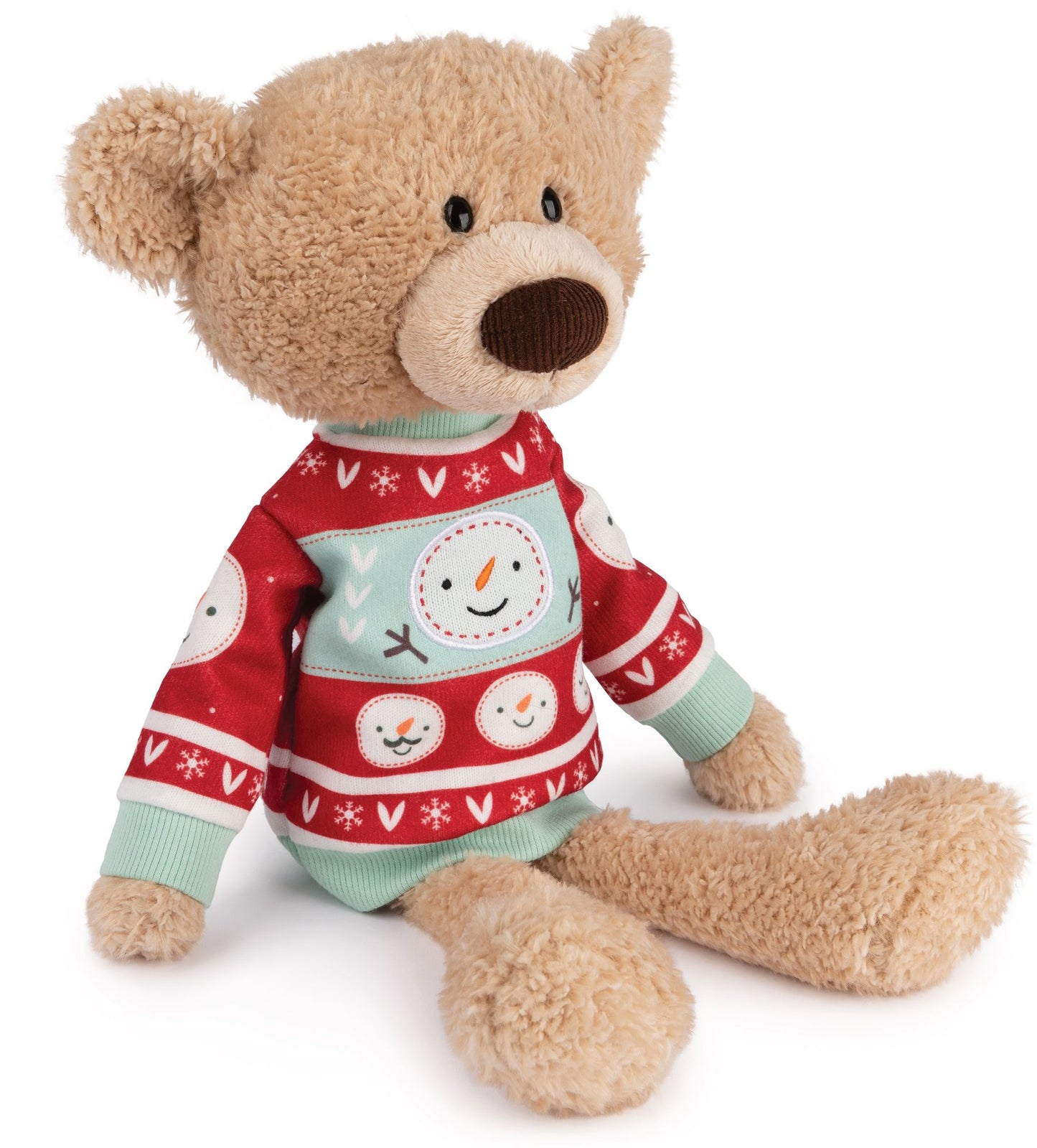 GUND Toothpick with Holiday Sweater Classic Teddy Bear Stuffed Animal for Ages 1 and Up Beige/Red/White, 15"