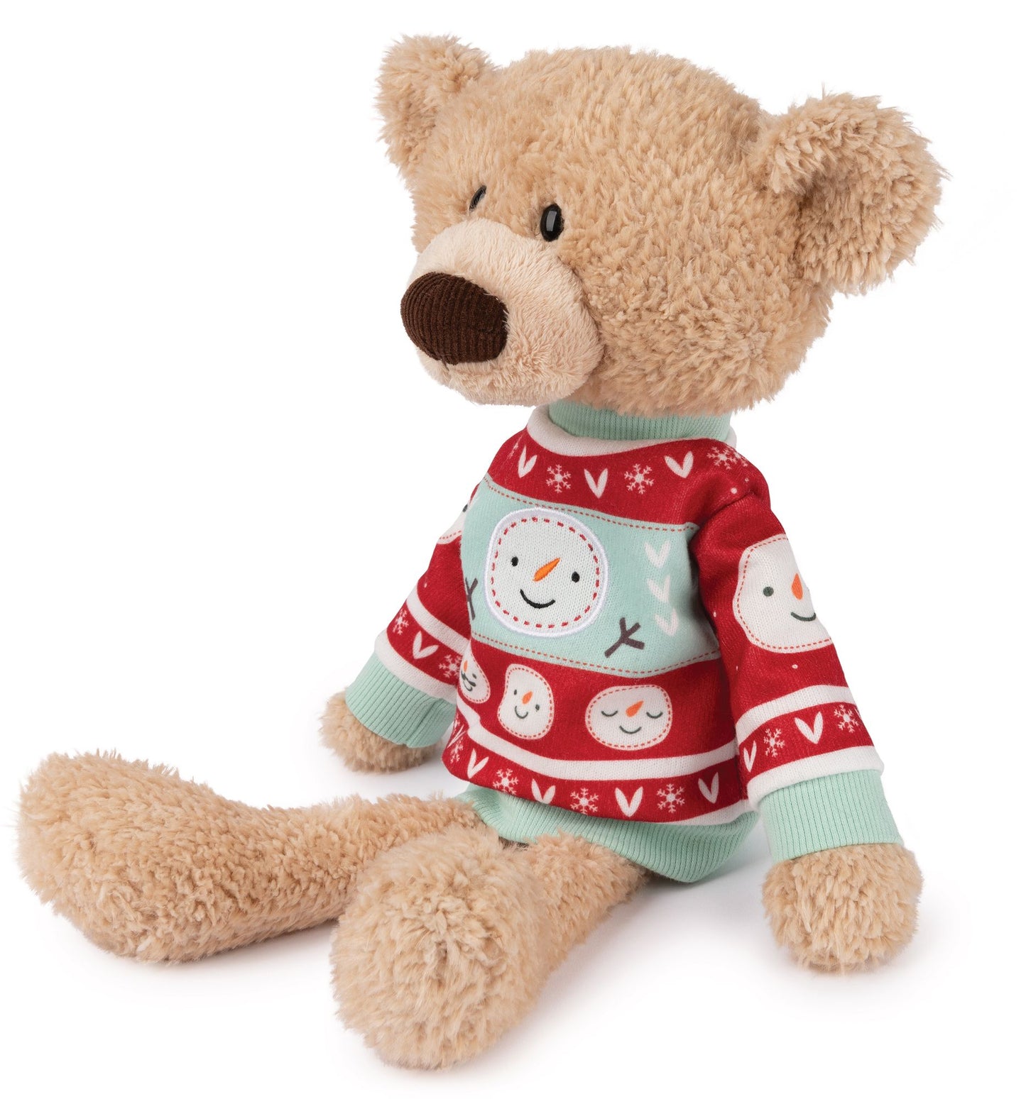 GUND Toothpick with Holiday Sweater Classic Teddy Bear Stuffed Animal for Ages 1 and Up Beige/Red/White, 15"