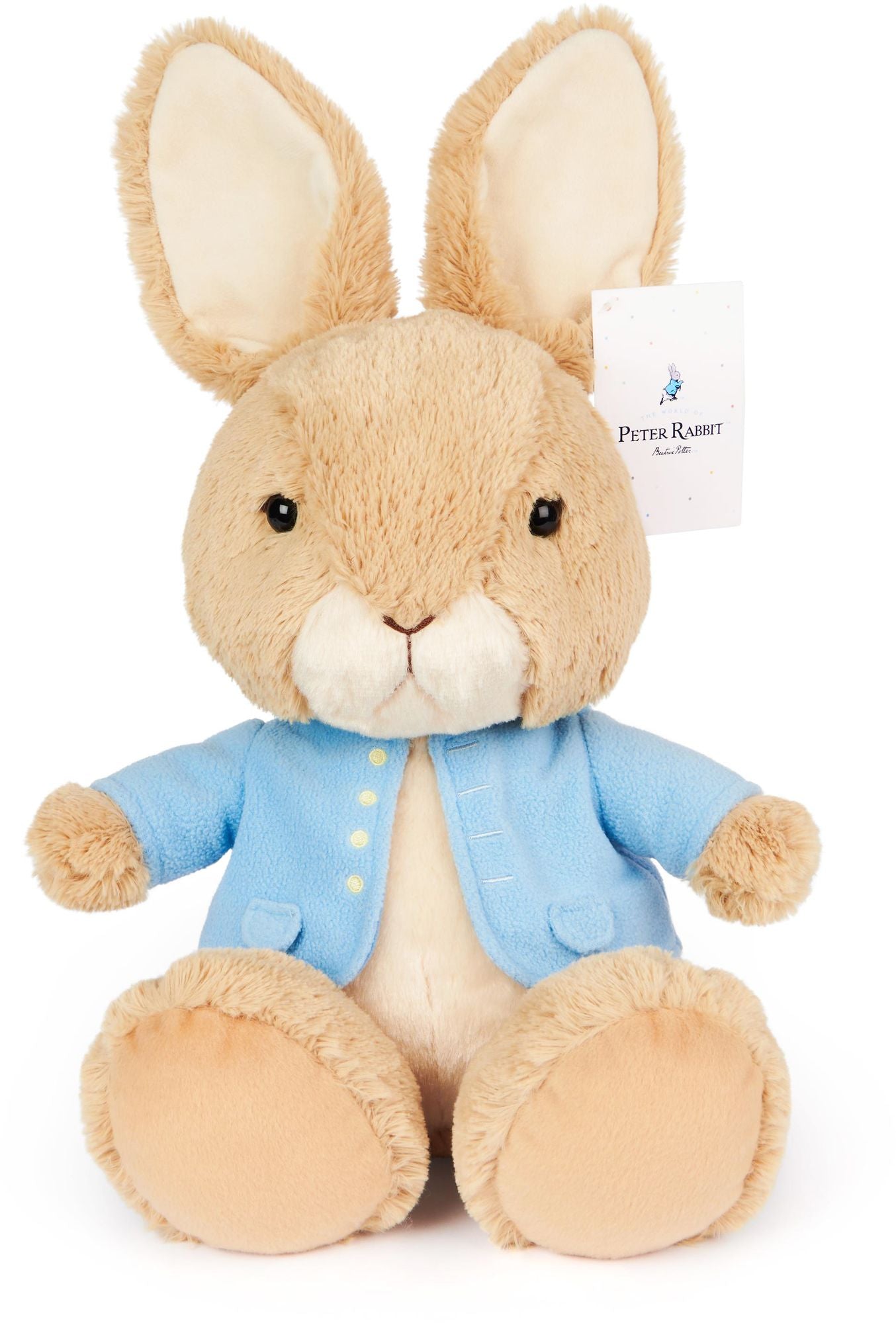 GUND Beatrix Potter Peter Rabbit Silly Pawz Plush Easter Bunny Stuffed Animal for Ages 1 and Up Brown/Blue 11"