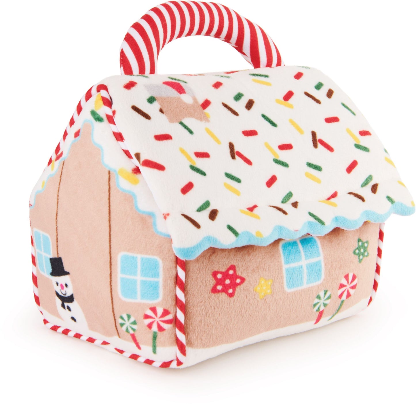Baby GUND Play Soft Collection, My First Gingerbread House 5-Piece Playset with Rattle Squeaker and Crinkle Plush Toys Sensory Toy for Babies 7.5"