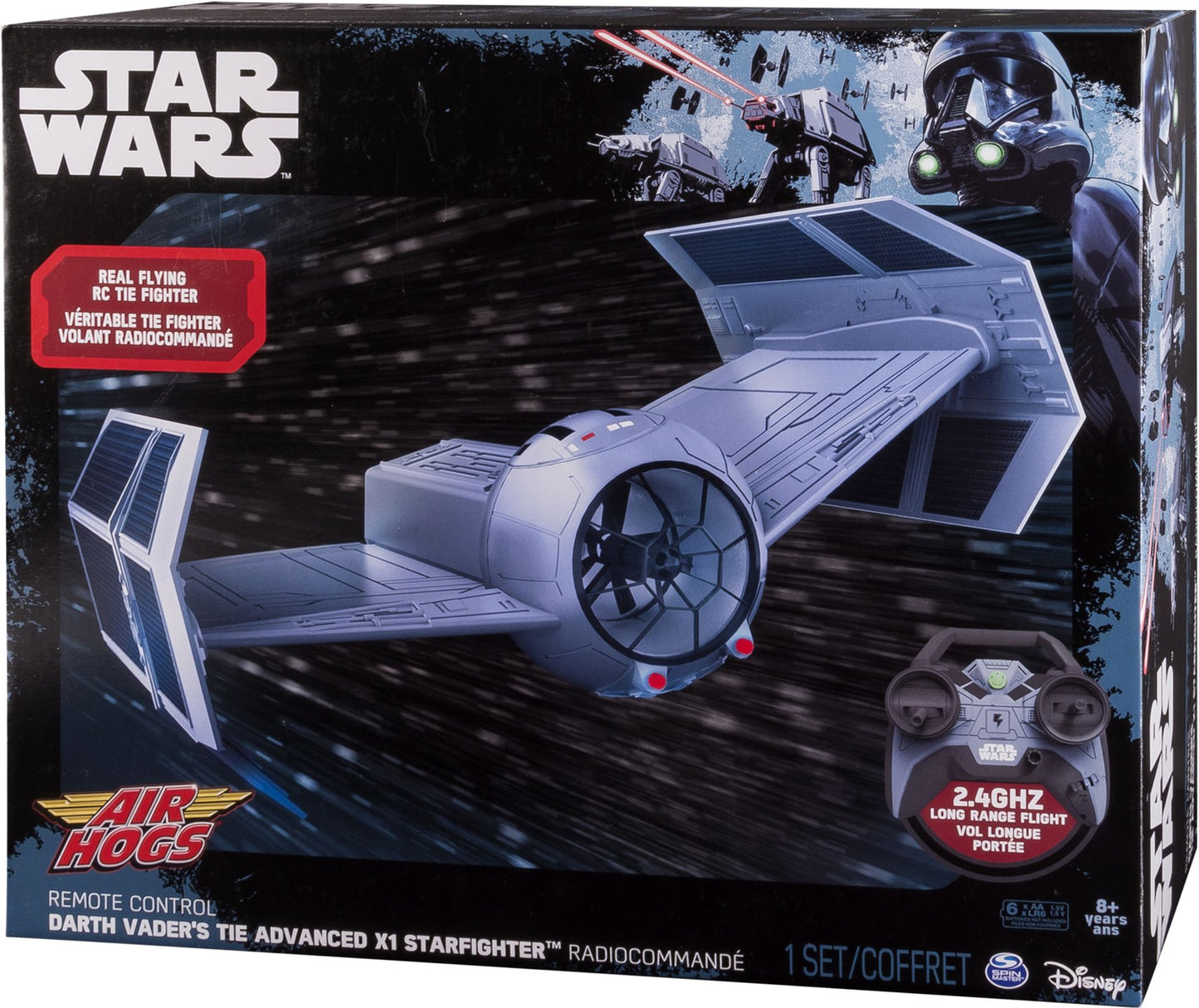 AIR HOGS STAR WARS ROUGE 1 TIE FIGHTER A