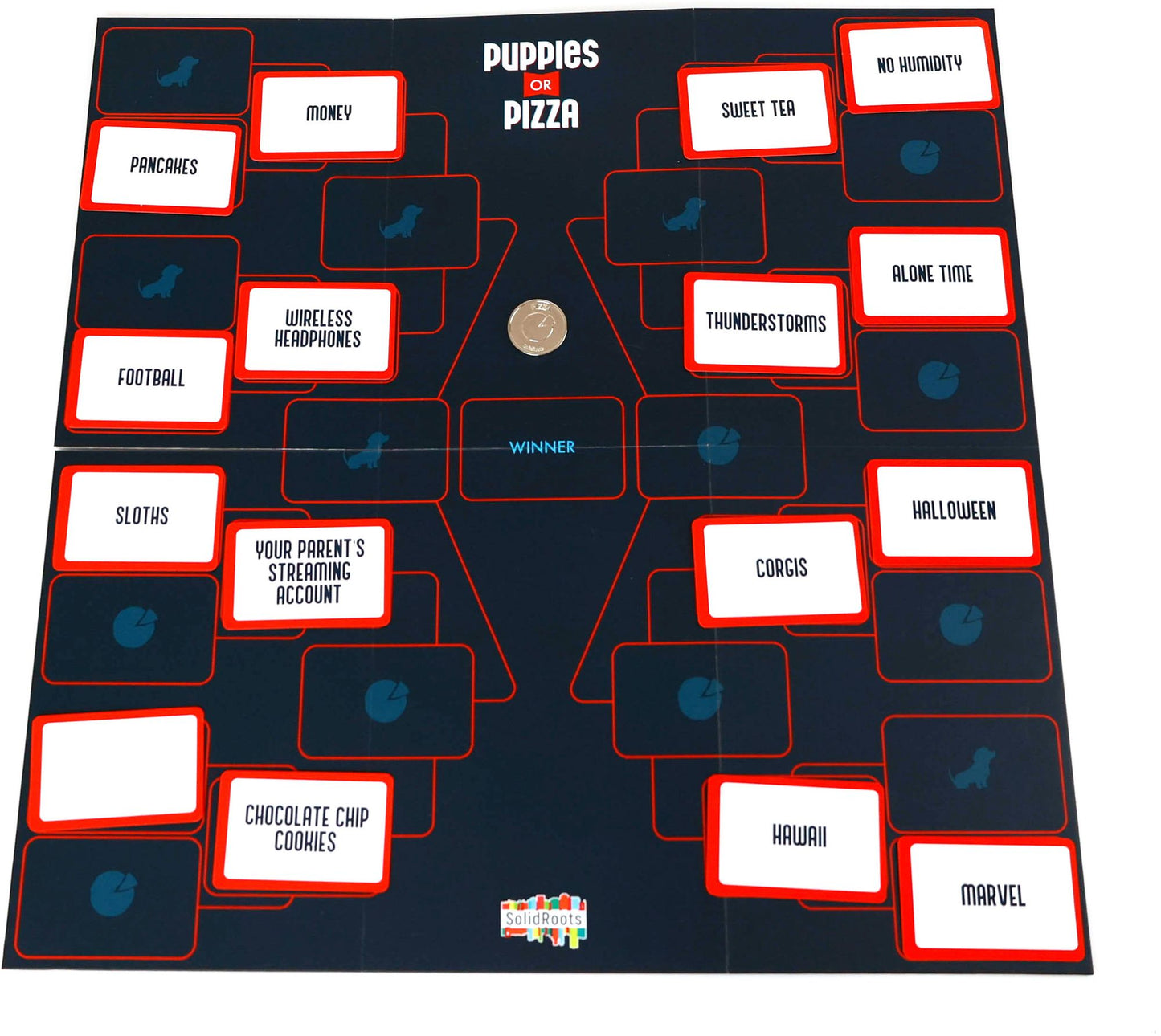 Puppies or Pizza? The Card Game of Impossible Choices Family Games, Adult Games, Travel Games, Camping Games Party Games for Adults & Kids Ages 8+