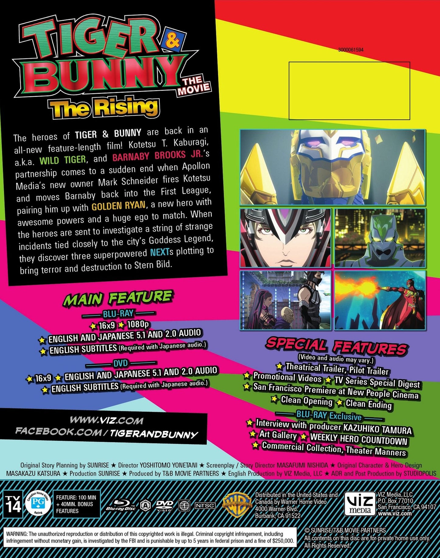 Tiger & Bunny the Movie: The Rising [2 Discs] [Blu-ray]
