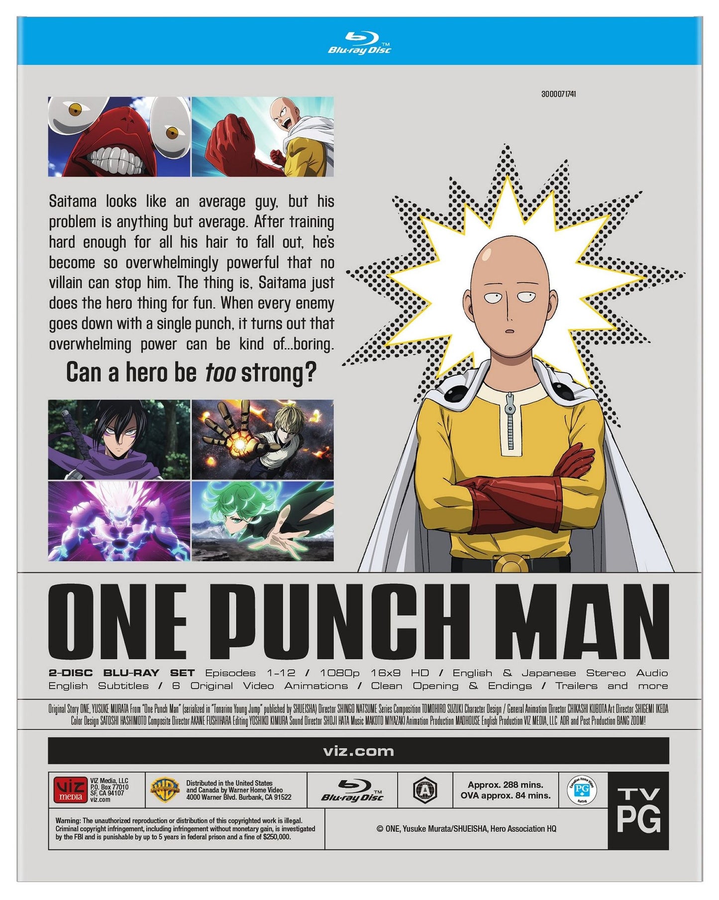 One Punch Man [Standard Edition] [Blu-ray] [2 Discs]