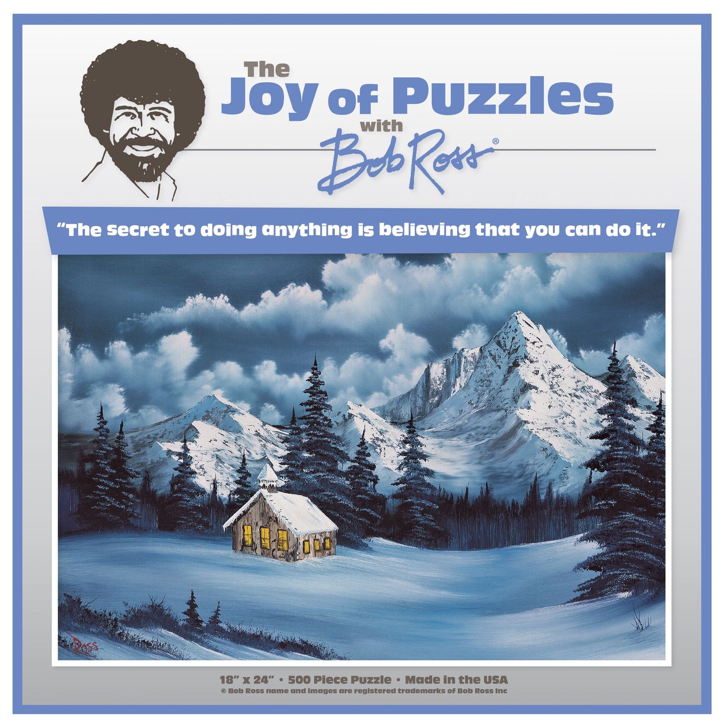 The Joy Of Puzzles with Bob Ross - Winter 500 Piece Puzzle
