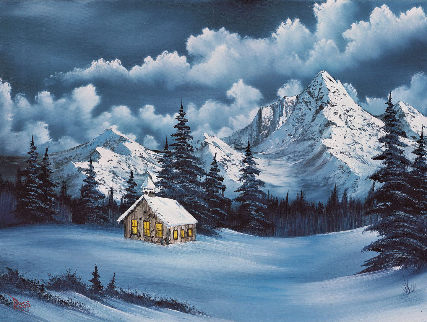 The Joy Of Puzzles with Bob Ross - Winter 500 Piece Puzzle