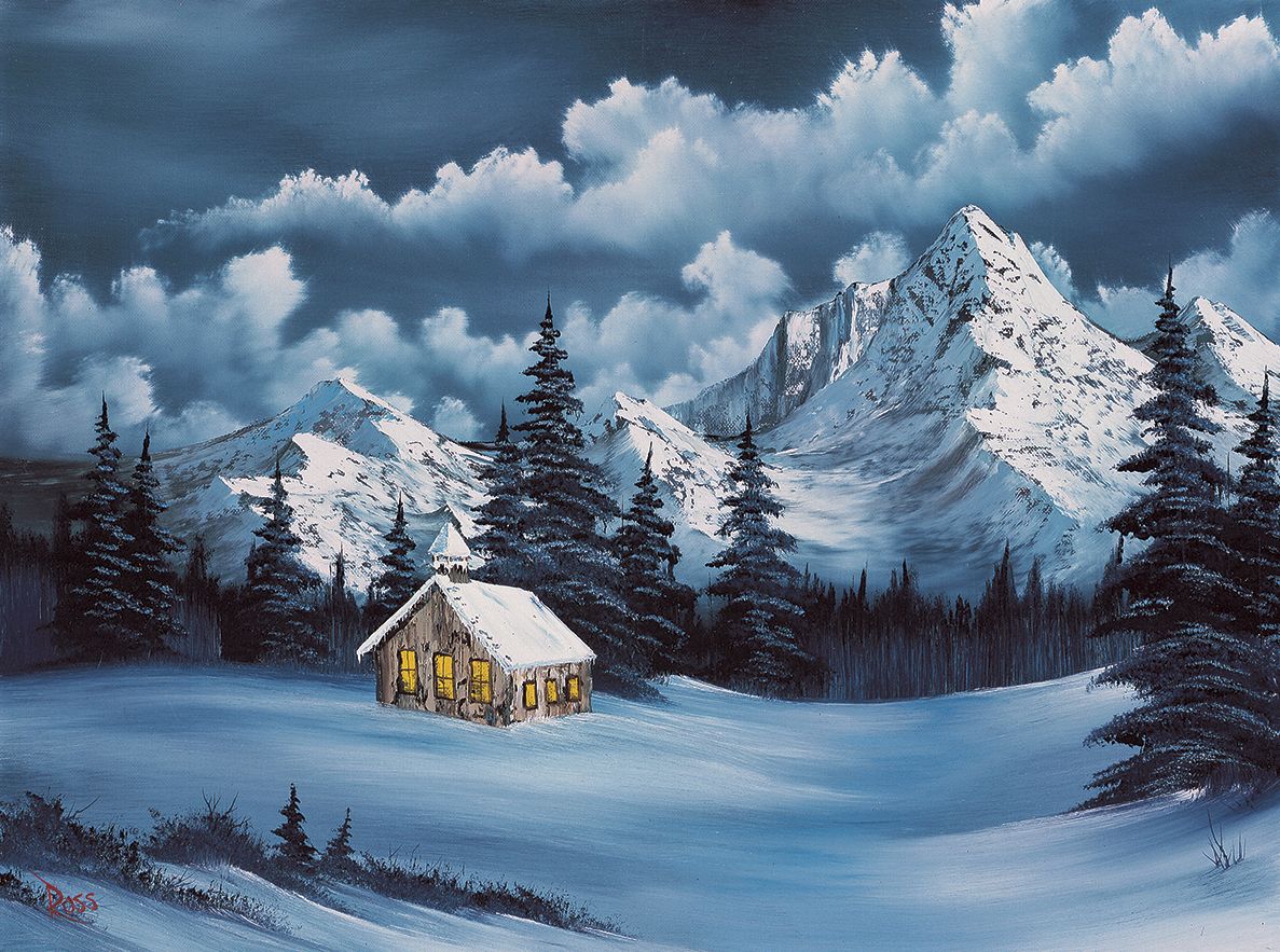 The Joy Of Puzzles with Bob Ross - Winter 500 Piece Puzzle