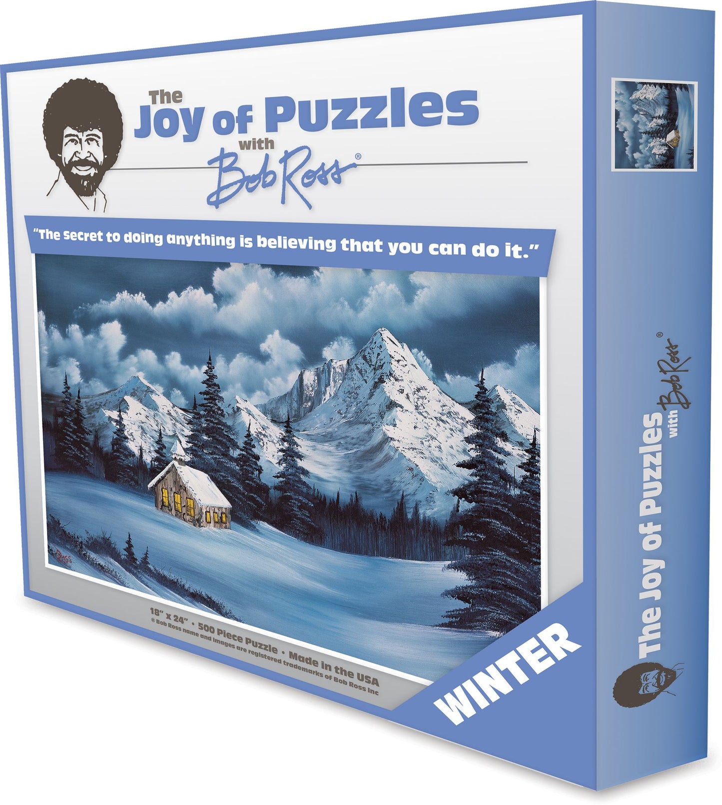 The Joy Of Puzzles with Bob Ross - Winter 500 Piece Puzzle