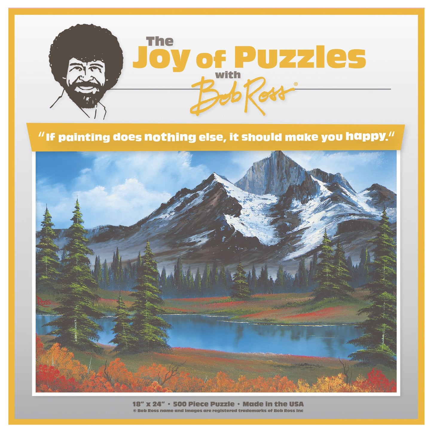 The Joy Of Puzzles with Bob Ross - Spring 500 Piece Puzzle