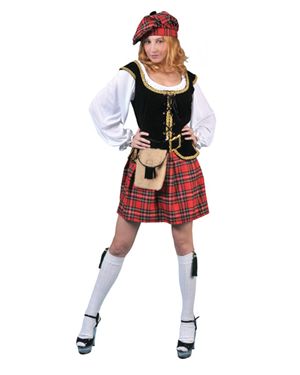 Funny Fashion FF10154-STD Womens Highland Hottie Lass Costume Size Standard