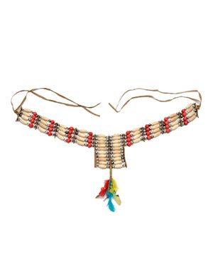 Funny Fashion 721320FF Native American Necklace With Feathers