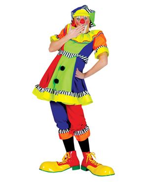Funny Fashion FF60624-STD Womens Spanky Stripes Clown Costume Size Standard