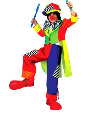 Funny Fashion FF60637-M Boys Spanky Stripes Clown Costume Size Medium