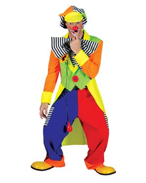 Funny Fashion FF60631-L Mens Spanky Stripes Clown Costume Size Large