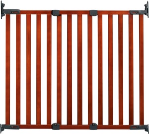 Kidco Angle Mount Wood Safeway Gate, Elegant Cherry Finish